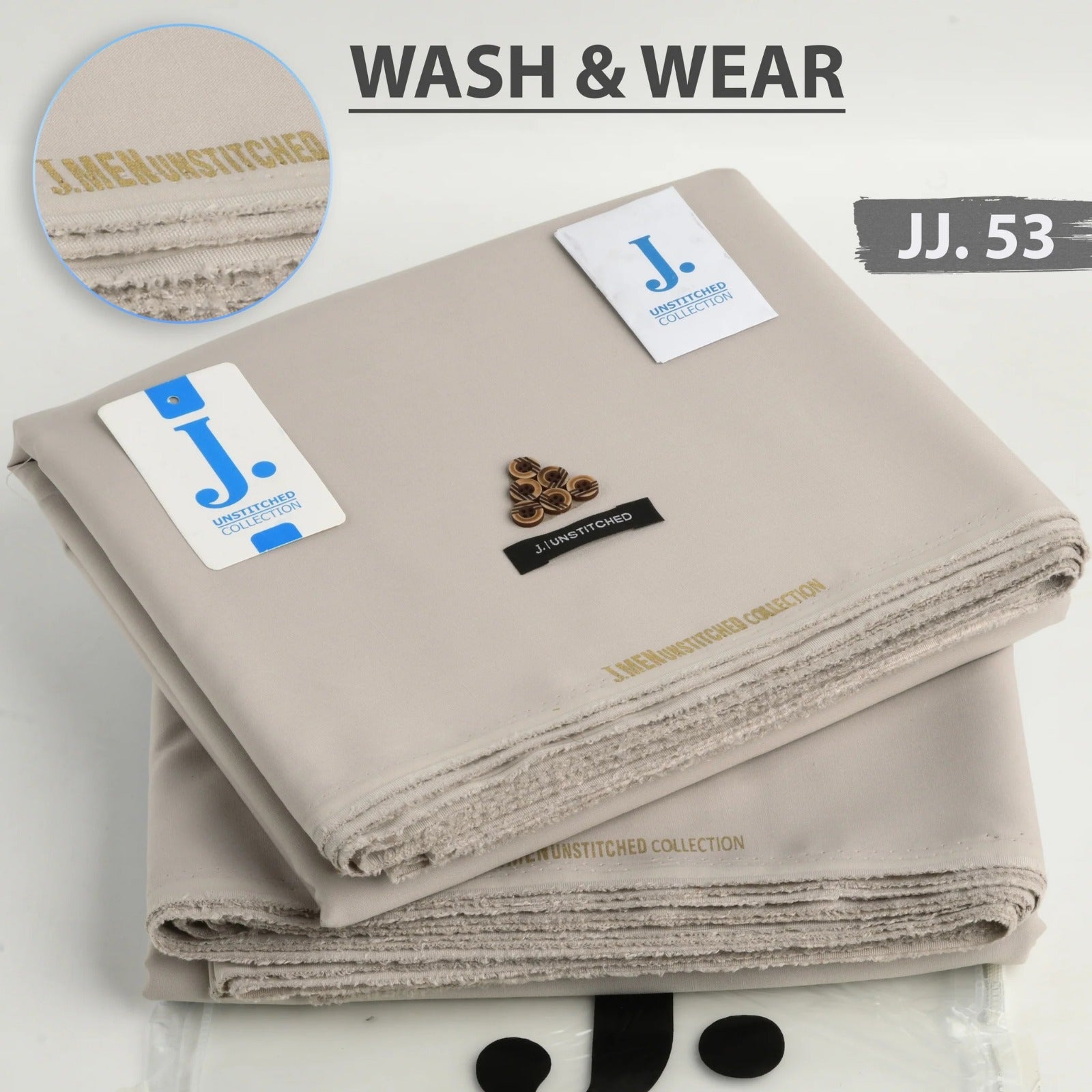 J. Wash n Wear Unstitched Suit 035
