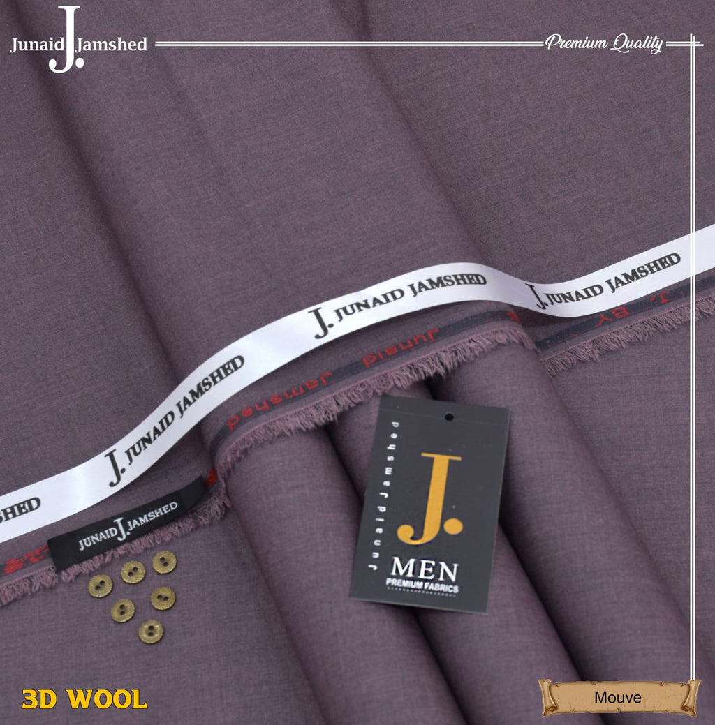 Junaid Jamshed Wool Blend, Winter Exclusive Suiting Fabric  Full Set 8 Suite