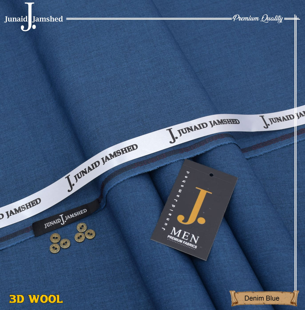 Junaid Jamshed Wool Blend, Winter Exclusive Suiting Fabric  Full Set 8 Suite