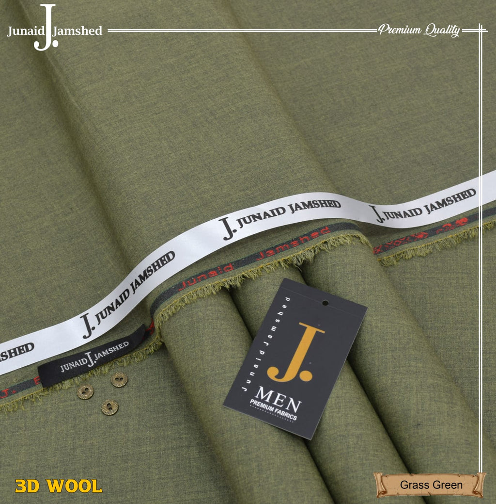 Junaid Jamshed Wool Blend, Winter Exclusive Suiting Fabric  Full Set 8 Suite