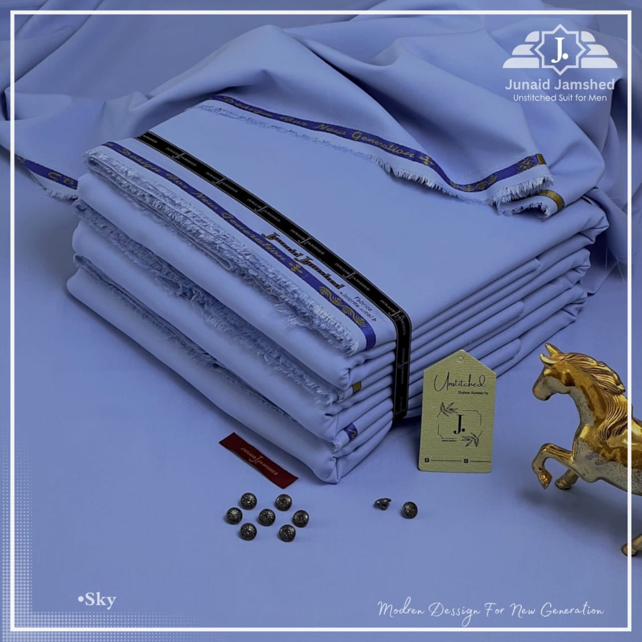 J. Wash n Wear Unstitched Suit 025